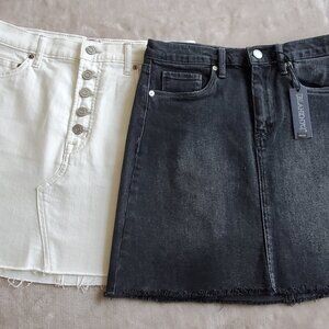 Lot of BLANKNYC & GAP Denim Skirts 4/27 dark gray/black , cream/white Like new
